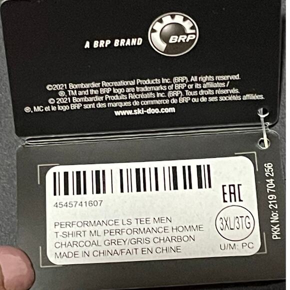 Ski-Doo Men's Long Sleeve Performance Moisture Wicking UV Quick Dry T Shirt 3XL - Picture 5 of 9